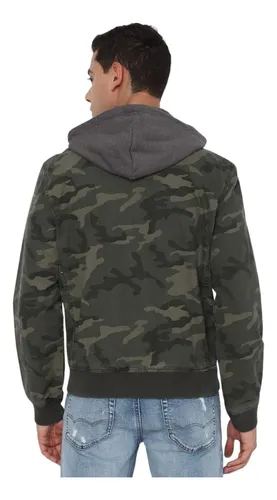 Chaqueta American Eagle Camuflaje Bomber Hombre