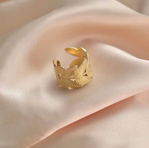 Anillo Grande Con Apertura Acero Inoxidable Para Mujer