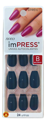 Unhas Autocolantes Saphire Bailarina Impress Bipam516