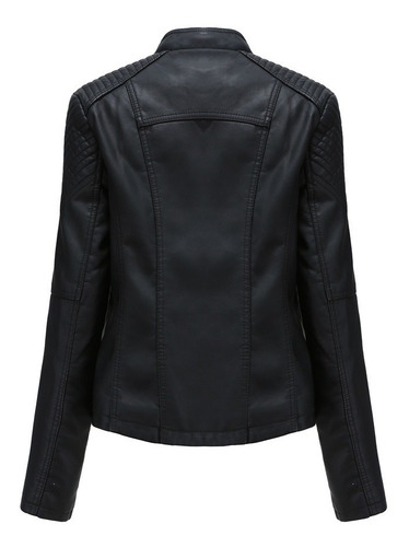 Chamarra Mujer Cl¿sica Con Cremallera, Estilo Punk, Piel Mod