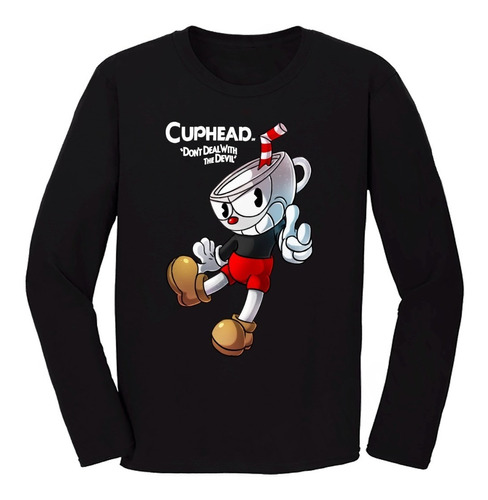 Remeras Cuphead 100% Algodón Mangas Largas