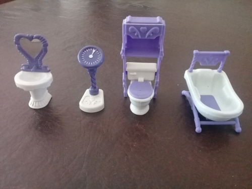 Set De Mini Baño Para Muñecos Pequeños