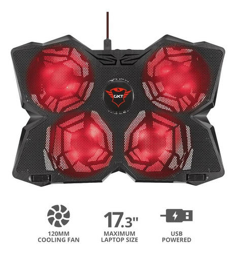 Base Cooler Para Notebook Trust Gxt 278 Yozu, 4 Fans, Usb