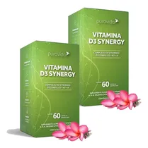 Comprar Kit 2x Vitamina D3 Synergy 2000ui + K2 - 60 Caps - Puravida