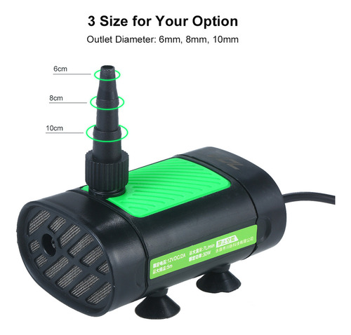 Bomba De Agua Sin Escobillas De 12 V Dc, 30 W, Ultra Silenci
