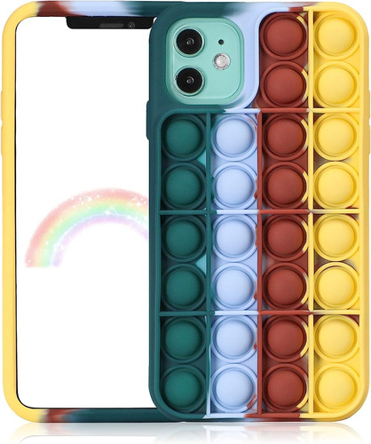 Funda Pop It Antiestres Compatible Con iPhone Multicolor