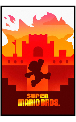 Cuadro Premium Poster 33x48cm Super Mario Bros Pelicula Fan