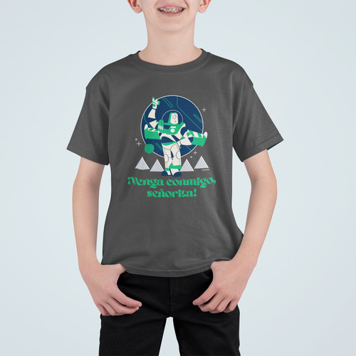Pixar Playera Infantil Toy Story Buzz Modo Español Oficial