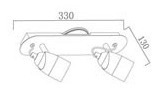 Imagen 2 de 8 de Aplique Pared 2 Luces Spot Techo Konus Gu10 Apto Luces Led