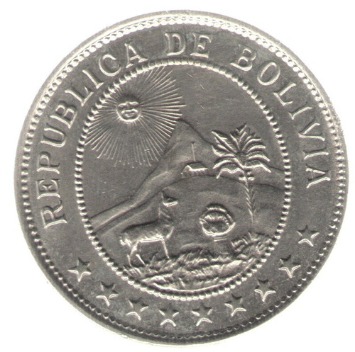 Bolivia 50 Centavos 1939 Km# 182 S/c