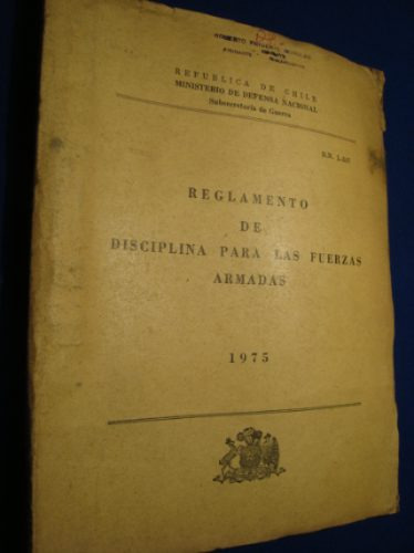 Ejer. Chile, Regl. Disciplina Fuerzas Armadas