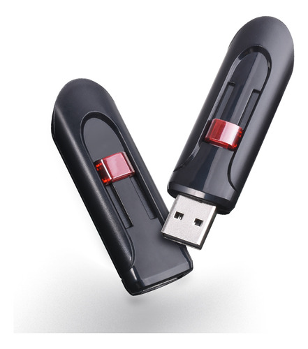 Pendrive Jaster Cruzer Glide 32gb 2.0 Preto E Vermelho