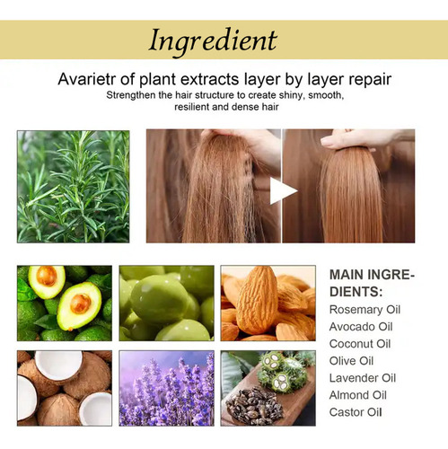4pcs Veganic Hair Essential Oil For Hair Care,