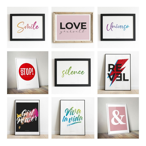 Poster Ampersand Pink. Lámina Impresa P/ Cuadro Tipo Nórdico