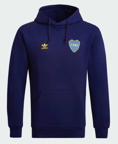 Buzo Boca Juniors Essentials Trifolio adidas Azul Capucha