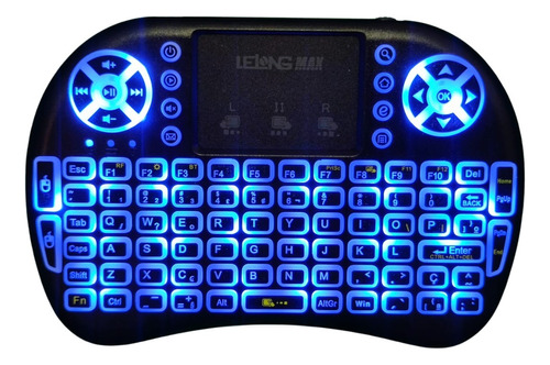 Mini Teclado Wireless Bluetooth Touchpad Iluminado Rgb