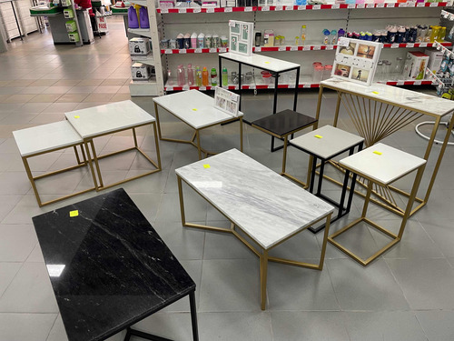 Mesa De Centro Porcelanatico Calacatta Luxory 90x50x45 Alto