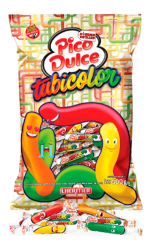 Caramelo Pico Dulce Tubicolor X 500 Grs - Ciudad Cotillón 3