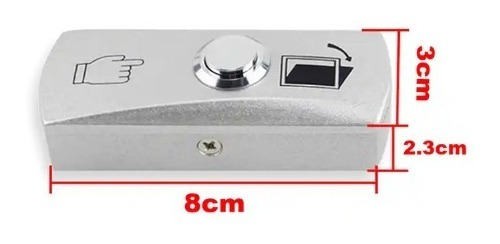Boton Pulsador Metalico Control De Acceso Exit No /489