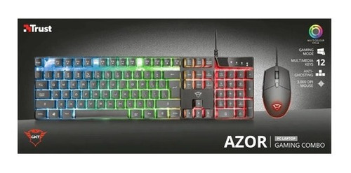 Imagen 5 de 5 de Teclado & Mouse Pack Azor Trust Gaming Gxt838 Negro