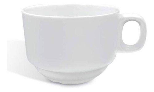 Taza Café Apilable De Porcelana 100cc Blanco Wellington