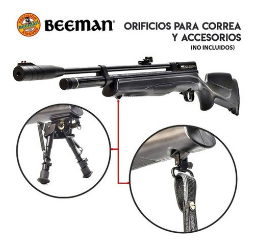 Imagen 3 de 10 de Rifle Pcp Beeman Chief 2 Plus-s Cal 5.5 Mm Mod 1336 Aire