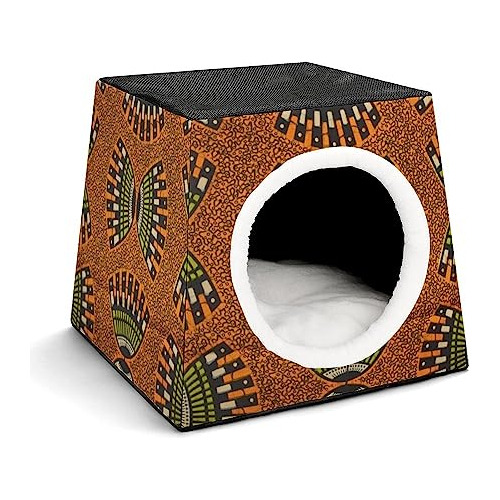 African Ankara Pattern Dog House Cat Tent Durable Waterproof