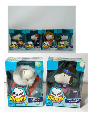 Snoopy 6 Figuras Vintage Hasbro En Su Empaque Buen Estado