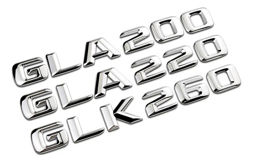 3d Abs Trunk Badge Sticker Glk 200 Para Compatible Con