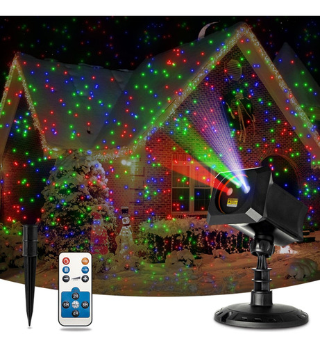 Proyector De Luces Laser Rgb De 3 Colores De Navidad, Jardin