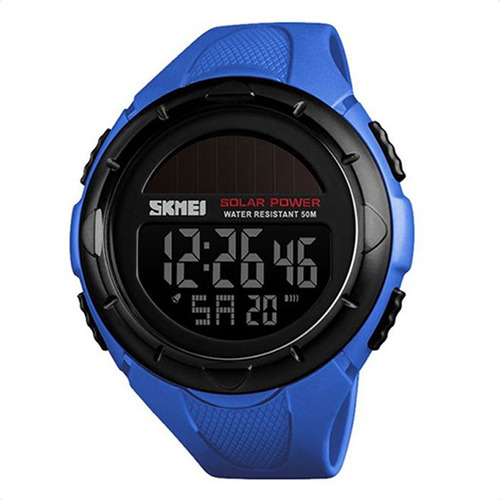 Reloj Hombre Skmei Energia Solar Digital Cronometro Luz Led