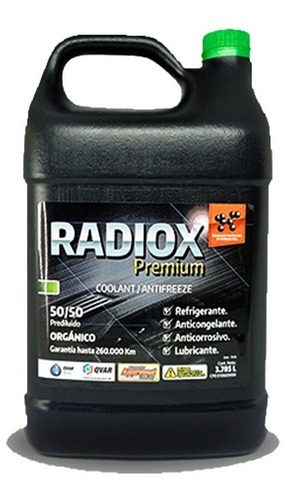 Refrigerante Radiox Premium Galon Verde Marca Qvar 