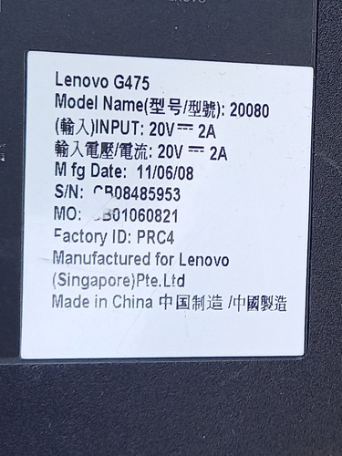 Lenovo G475 Desarme Venta Solo Por Pieza Placa Mala