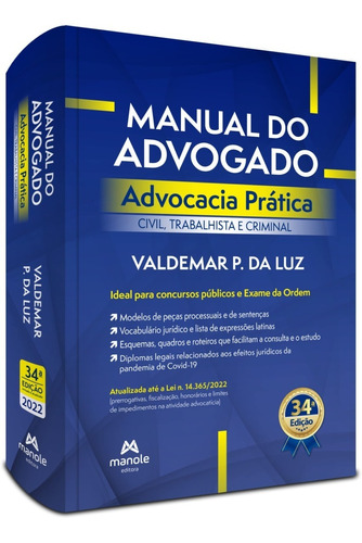 Manual Do Advogado - Advoc Prática Civil, Trab - Ed Atual