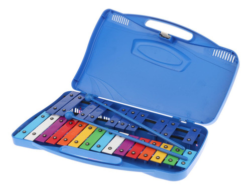 Xilofone Profissional De 25 Notas E Dois Malhos Azul
