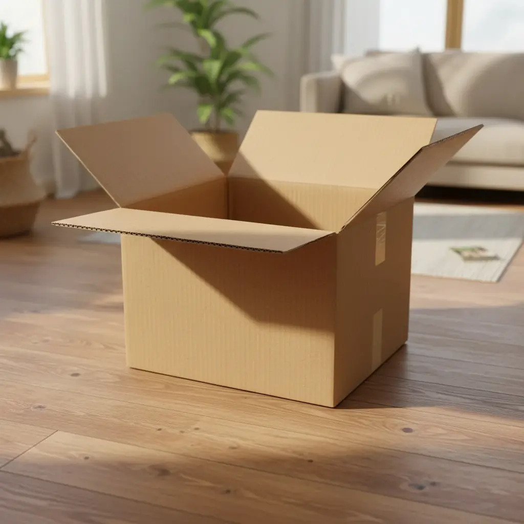 Market Paper Reforzada caja de carton embalaje 5 unidades color marrón
