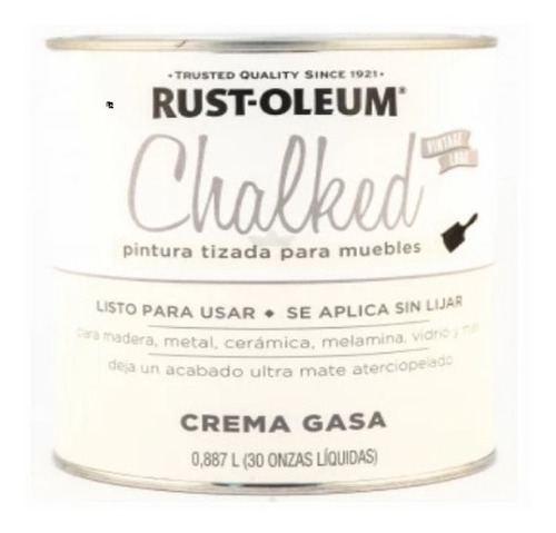 Chalked Paint Blanco Crema Gasa Tizada Muebles Lata 1l