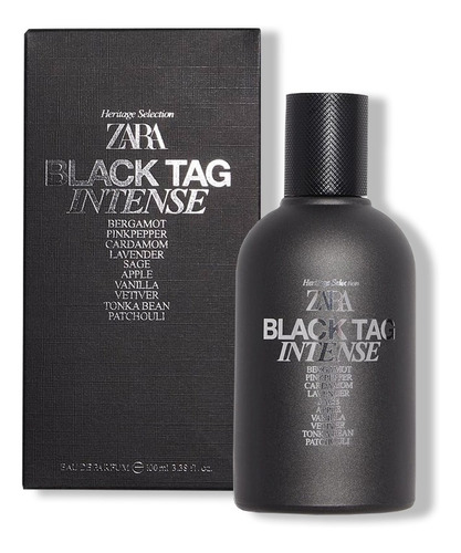 Zara Man Black Tag Intense Edp 100ml Para Hombre