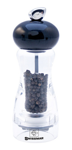 Swissmar Molino Para Pimienta 15 Cm Negro Andrea Color Transparente