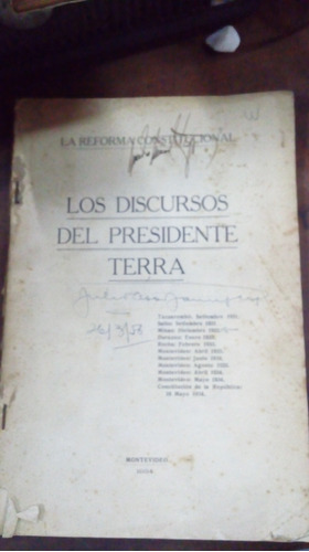 Libro Los Discursos Del Presidente Terra   Ver Descripcion