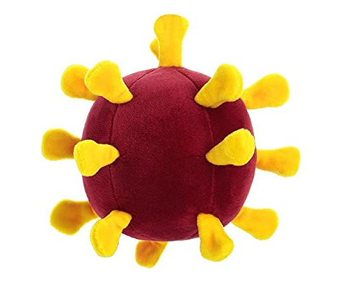 Peluche Giantmicrobes Covid-19: Felpa Suave Cuenta Con Las . Color Rojo