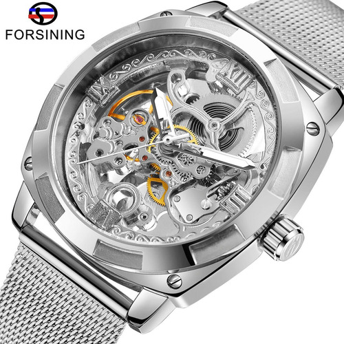 Reloj Mecánico Automático Forsining Skeleton Para Hombre, Do