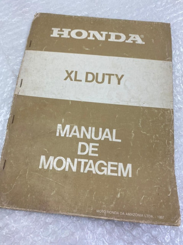Xl Duty 87 Manual Montagem Honda Original
