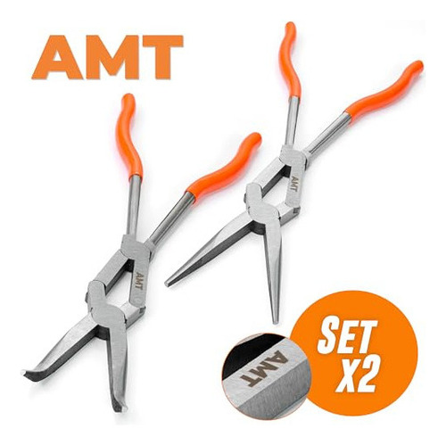 American Mutt Tools Juego De Alicates De Punta Fina De Doble