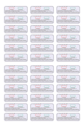 Tira De Prueba Uv Test Card, 30 Unidades