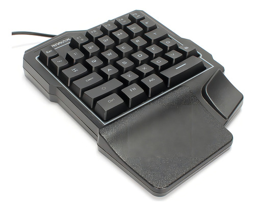 Teclado Uma Mão Usb Rgb Multimídia Pc Notebook Game Jogo Idioma Português Brasil