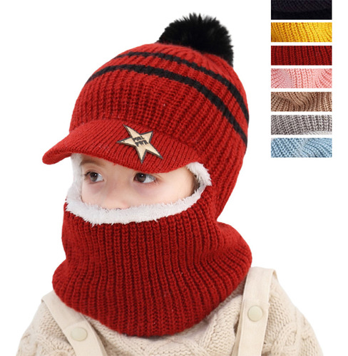 Conjunto De Gorro De Invierno Para Niños Con Capucha, Gorros