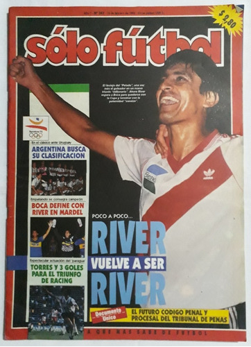 Revista Solo Futbol 347 - R. Diaz River Poster Velez 1992 Fs