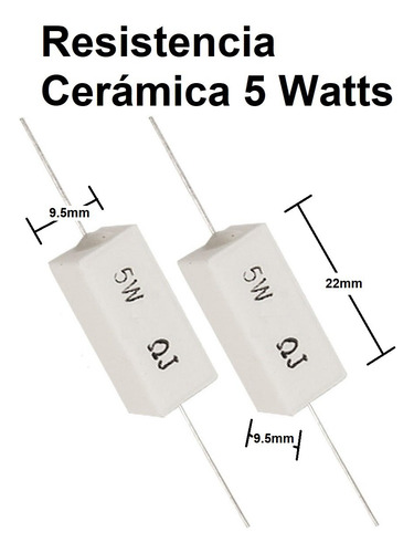 2x Pack Resistencia Cerámica 5 Watts Sqp ( 2 Ohm )