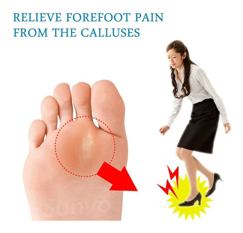 Imagem 7 de 8 de Almofada Antepé Silicone E Gel Confortavel Dor Salto Alto